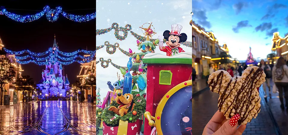 Disney Park in November: Christmas decorations, parades,  and character meet-and-greets