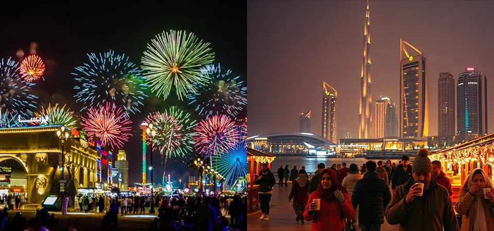 Crowd in Dubai in December