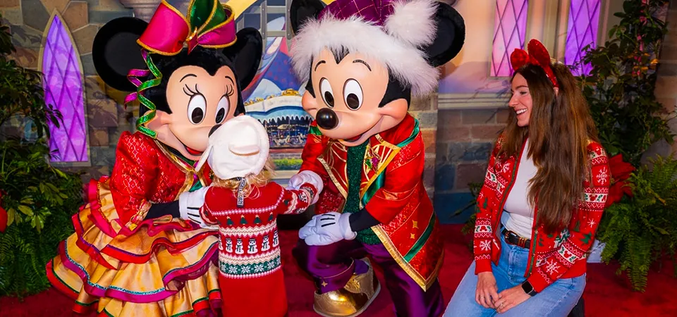 Disney Characters at Christmas